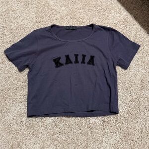 Kaii Navy Crew Neck Tee with Subtle Logo